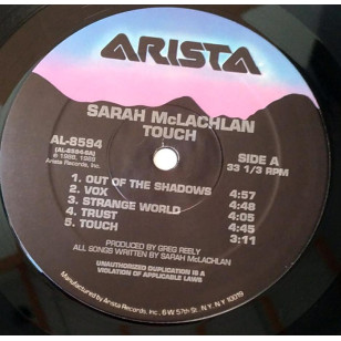 Sarah McLachlan - Touch 1989  USA Version Vinyl LP ***READY TO SHIP from Hong Kong***